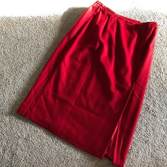Vintage Sigrid Olsen red midi skirt in size 12 - Picture 1 of 4